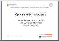 Márton-Tóth-Pálfalvi - Optikai mérési módszerek