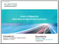 Anthony J. Eppert - How to Negotiate Executive Employment Contracts