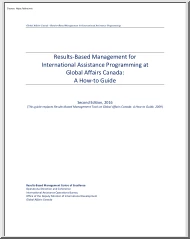 Results Based Management for International Assistance Programming at Global Affairs Canada, A How to Guide