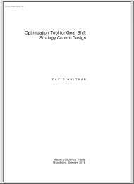 David Hultman - Optimization Tool for Gear Shift Strategy Control Design