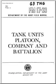 Tank Units Platoon, Company and Battalion, FM 17-33