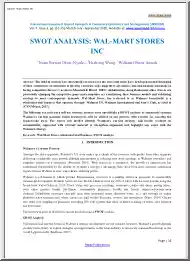 Nana-Fuzhong-William - Swot Analysis, Walmart Stores INC