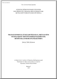 Szalkai Sándor Imréné - Transzcendencia és küldetéstudat mint egyéni és kollektív identitásképző események Reményik Sándor költészetében