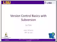 Le Yan - Version Control Basics with Subversion