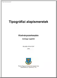 Mohai István - Tipográfiai alapismeretek