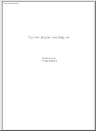 Varga Szilárd - Szerves kémia összefoglaló