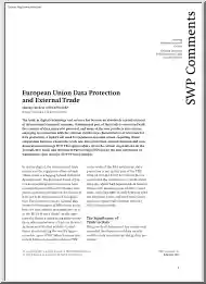 Bendiek-Schmieg - European Union Data Protection and External Trade