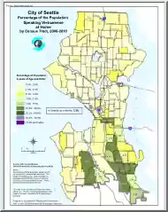 City of Seattle, Percentage of the Population Speaking Vietnamese at Home
