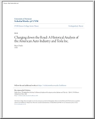 Bryce Dzialo - Charging Down the Road, A Historical Analysis of the American Auto Industry and Tesla Inc