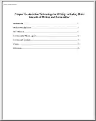 Assistive Technology for Writing, Including Motor Aspects of Writing and Composition