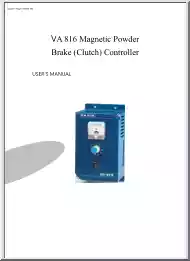 VA 816 Magnetic Powder Brake, Clutch Controller, Users Manual
