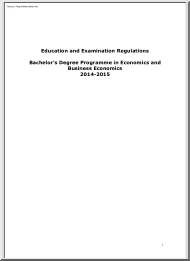 Bachelors Degree Programme in Economics and Business Economics 2014-2015