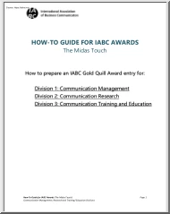 How to Guide for IABC Awards
