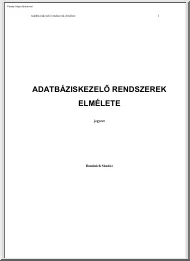 Dominich Sándor - Adatbázis kezelő rendszerek elmélete