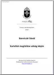 Barnóczki Dávid - Kartellek megítélése válság idején