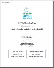 KPR Virtual Secondary School, Student Handbook