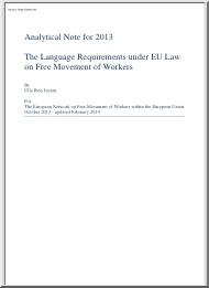 Ulla Iben Jensen - The Language Requirement under EU Law on Free Movement of Workers