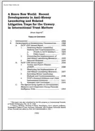 Bruce Zagari - A Brave New World, Recent Developments in Anti-Money Laundering and Related Litigation Traps for the Unwary in International Trust Matters