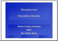 Dr. Fehér János - Menedzsment, közvetlen irányítás