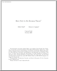 Dekel-Lipman - How not to Do Decision Theory