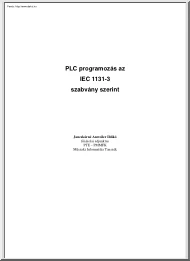 Jancskárné Anweiler Ildikó - PLC programozás az IEC 1131-3 szabvány szerint, 1. rész