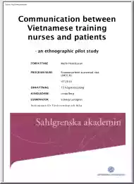 Communication between Vietnamese Training Nurses and Patients, An Ethnographic Pilot Study