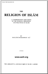 Maulana Muhammad Ali - The Religion of Islam