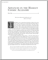 Advances in the Hamlet Cosmic Allegory