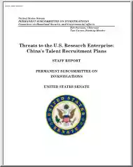 Portman-Carper - Threats to the U.S. Research Enterprise, Chinas Talent Recruitment Plans