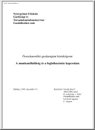 Novák József - A munkanélküliség és a foglalkoztatás kapcsolata
