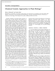 Blackwell-Zhao - Chemical Genetic Approaches to Plant Biology