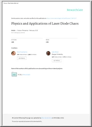 Sciamanna-Shore - Physics and Applications of Laser Diode Chaos