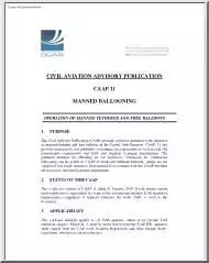 Manned Ballooning, Civil Aviation Advisory Publication, CAAP 11