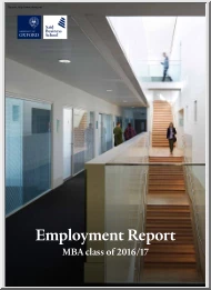Employment Report, MBA Class of 2016, 2017