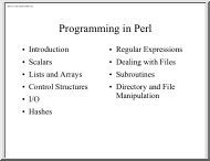Programming in Perl