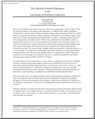 Suggestions for Analyzing the Los Angeles Times, Marshall International Case Competition Case Study