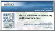Charles Hatchett Seminar - Electric Vehicle Battery Chemistry and Pack Architecture
