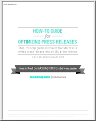 How to Guide for Optimizing Press Releases
