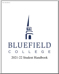 Bluefield College, Student Handbook