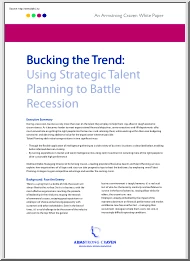 Bucking the trend, using strategic talent planning to battle recession