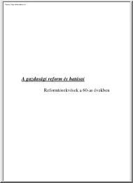 ÁVF Reformtörekvések a 60-as