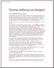 Thomas Jefferson on Religion