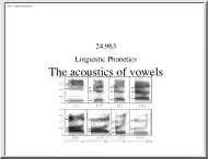 Linguistic Phonetics, The acoustics of vowels