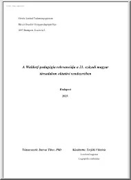 Terjéki Viktória - A Waldorf-pedagógia relevanciája a 21. századi magyar társadalom oktatási rendszerében