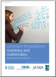 Curriculum for Excellence, Numeracy and Mathematics