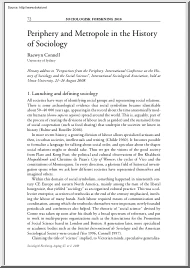 Raewyn Connell - Periphery and Metropole in the History of Sociology