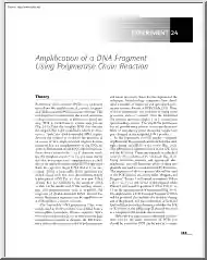 Amplification of a DNA Fragment Using Polymerase Chain Reaction