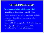 Tumor Immunológia