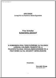 Horváth Kinga - Humánbiológia és Paleopatológia