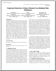 Hemalatha-Raja-Tholkappia - Duplicate detection of query results from multiple web databases